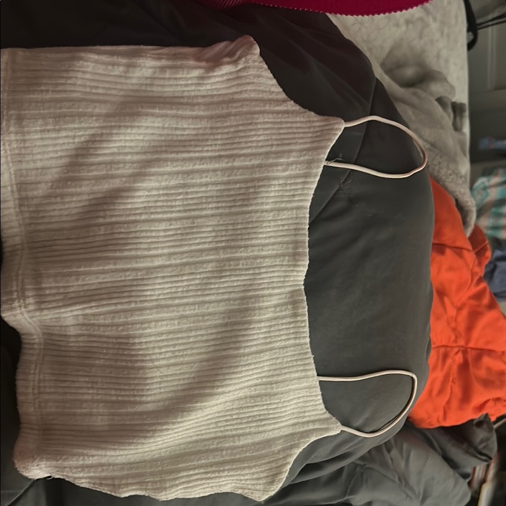 Aeropostale Cream Ribbed Sleeveless Camisole